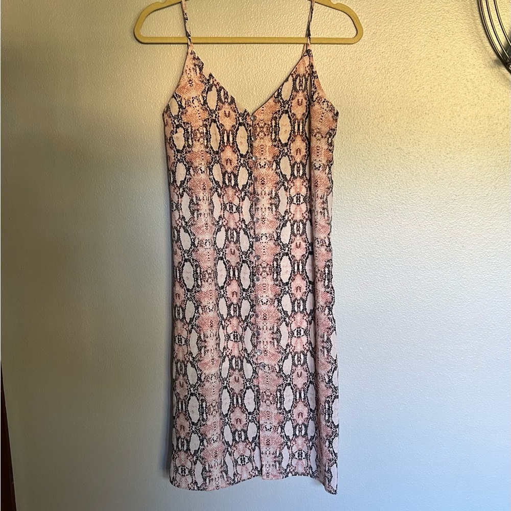 Snakeskin midi dress
